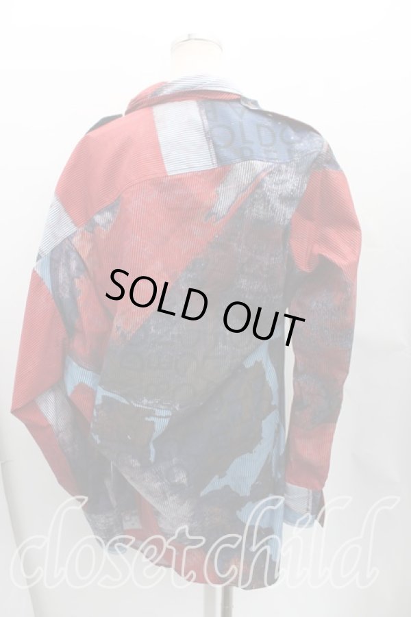 画像2: Worlds End 中古 / ユニオンジャックドランクンシャツ II(M） 赤  H-25-06-08-037-bl-OD-ZH (2)