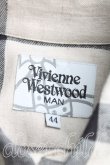 画像3: ヴィヴィアンウエストウッド MAN 中古 / チェックレイヤードロングシャツ 44(メンズS相当) 生成  H-25-06-08-042-bl-IN-ZH (3)