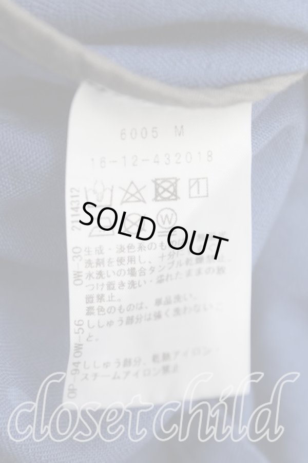 画像4: ヴィヴィアンウエストウッド 中古 / ヘリンボンツイルスプラッシュペイントワークシャツ 00（ワンサイズ） 青  H-25-06-08-047-bl-OD-ZH (4)
