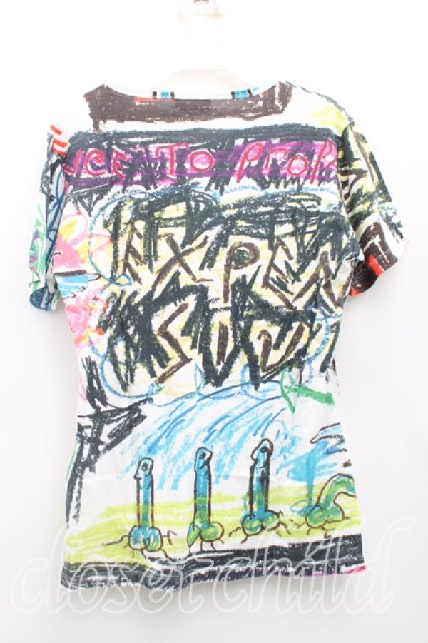 ヴィヴィアンウエストウッド MAN 中古 / クレヨンTシャツ 44(メンズS相当) マルチ  H-25-06-08-060-ts-IN-ZH ヴィヴィアンウエストウッド MAN 中古 / クレヨンTシャツ 44