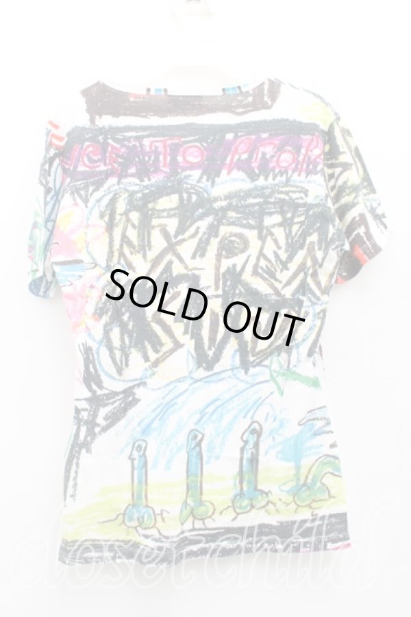 画像2: ヴィヴィアンウエストウッド MAN 中古 / クレヨンTシャツ 44(メンズS) マルチ  H-25-06-08-060-ts-IN-ZH (2)