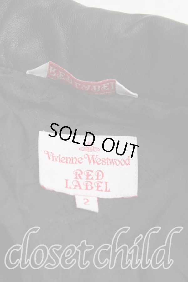 画像3: ヴィヴィアンウエストウッド 中古 / シープレザーライダースジャケット 2（9号） 黒  H-25-06-08-007-jc-OD-ZH (3)