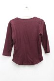 画像2: ヴィヴィアンウエストウッド 中古 / 単色オーブ刺繍カットソー 2（9号相当） エンジ  H-25-06-08-073-to-OD-ZH (2)