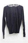 画像2: ヴィヴィアンウエストウッド 中古 / タータンチェックタイフロントカーディガン 1（7号相当） 紺  H-25-06-08-086-to-IN-ZH (2)
