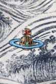 画像6: ヴィヴィアンウエストウッド 中古 / カラーオーブ刺繍ウェーブ柄カットソー S 青  H-25-06-08-090-to-OD-ZH (6)