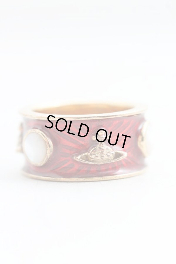 画像3: ヴィヴィアンウエストウッド 中古 / キングリング M（14号） ゴールド×赤  H-25-06-08-131-rg-IN-ZH (3)