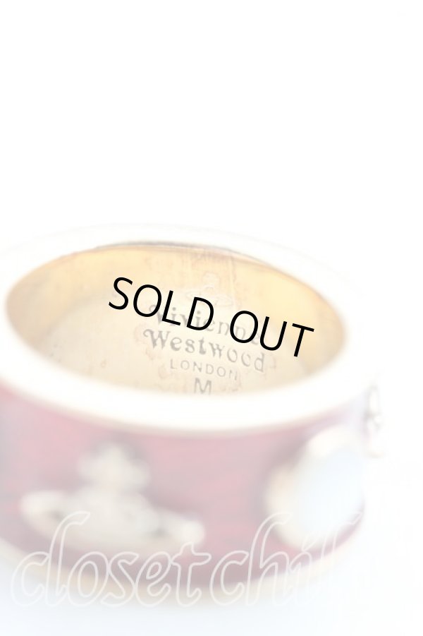 画像4: ヴィヴィアンウエストウッド 中古 / キングリング M（14号） ゴールド×赤  H-25-06-08-131-rg-IN-ZH (4)