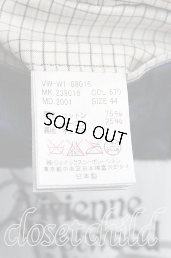 画像4: ヴィヴィアンウエストウッド MAN 中古 / 別珍シングルジャケット 44(メンズS) バーガンディ  H-25-06-15-002-jc-IN-ZH (4)