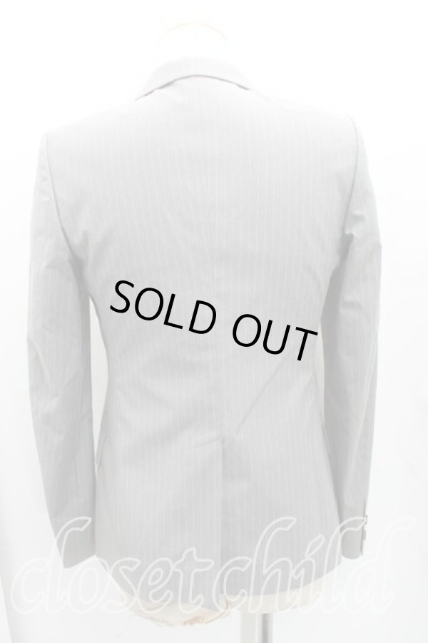 画像2: ヴィヴィアンウエストウッド MAN 中古 / ピンストライプシングルジャケット 44(メンズS) 灰  H-25-06-15-004-jc-IN-ZH (2)