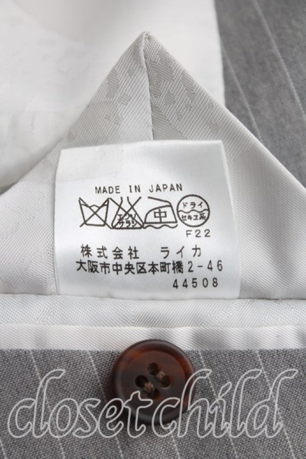 画像5: ヴィヴィアンウエストウッド MAN 中古 / ピンストライプシングルジャケット 44(メンズS) 灰  H-25-06-15-004-jc-IN-ZH (5)