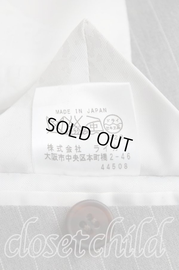 画像5: ヴィヴィアンウエストウッド MAN 中古 / ピンストライプシングルジャケット 44(メンズS) 灰  H-25-06-15-004-jc-IN-ZH (5)