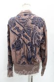 画像2: ANGLOMANIA 中古 / ダマスク柄ジップスウェット 38（9号相当） 茶  H-25-06-15-058-to-OD-ZH (2)