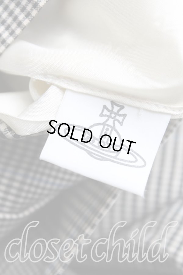 画像5: ヴィヴィアンウエストウッド 中古 / ギンガムチェックジャケット 36 灰  H-25-06-15-006-jc-OD-ZH (5)