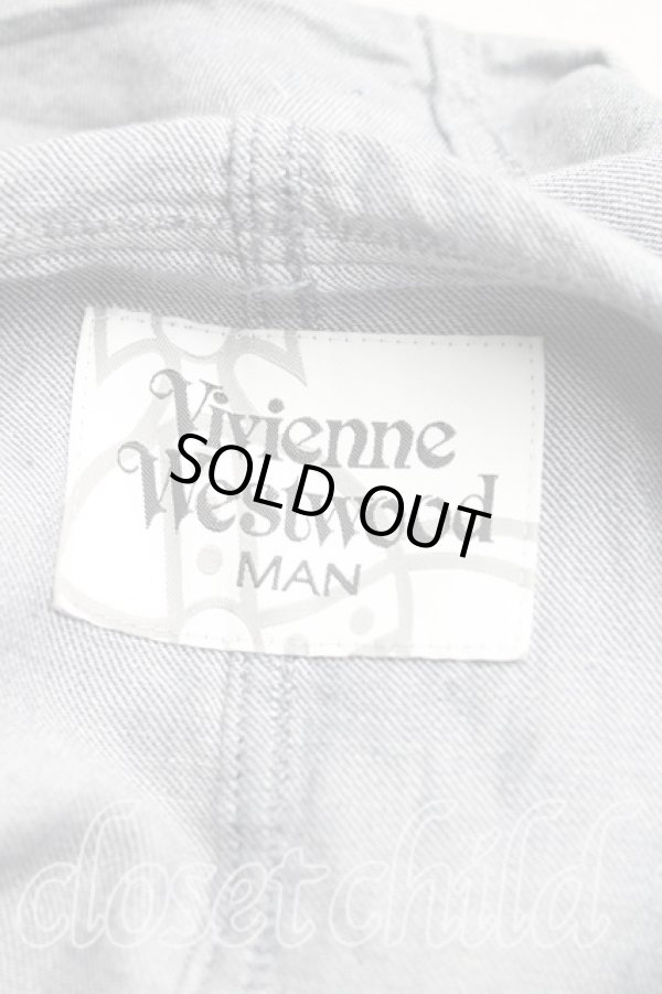 画像3: ヴィヴィアンウエストウッド MAN 中古 / デニムフーディ FREE インディゴ  H-25-06-15-011-co-OD-ZH (3)