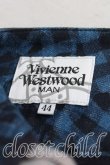 画像3: ヴィヴィアンウエストウッド MAN 中古 / チェスプリントウォーリアデニム 44（メンズS相当） 青  H-25-06-15-014-pa-OD-ZH (3)