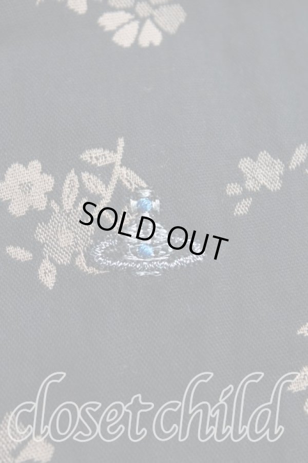 画像5: ヴィヴィアンウエストウッド MAN 中古 / フラワー総柄変形シャツ 46(メンズM) 黒×茶  H-25-06-22-023-bl-IN-ZH (5)