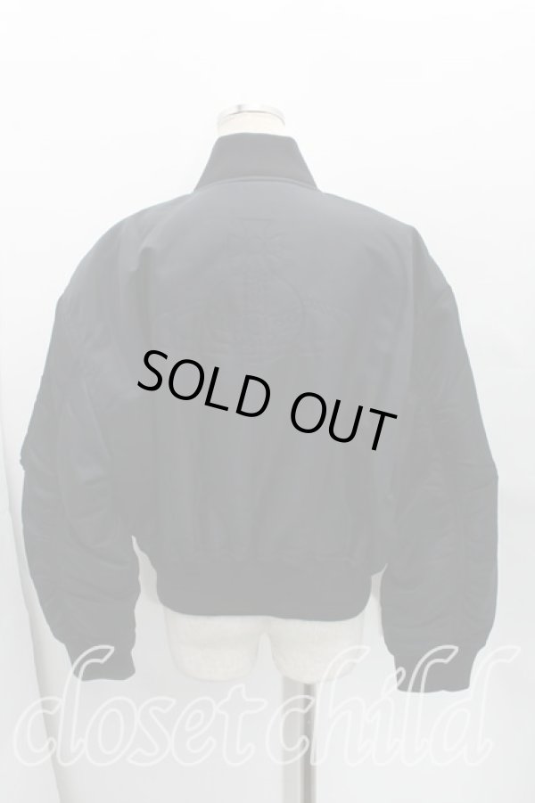 画像2: ヴィヴィアンウエストウッド 中古 / MA-1ジャケット 00(ワンサイズ) 黒  H-25-06-22-003-jc-IN-ZH (2)