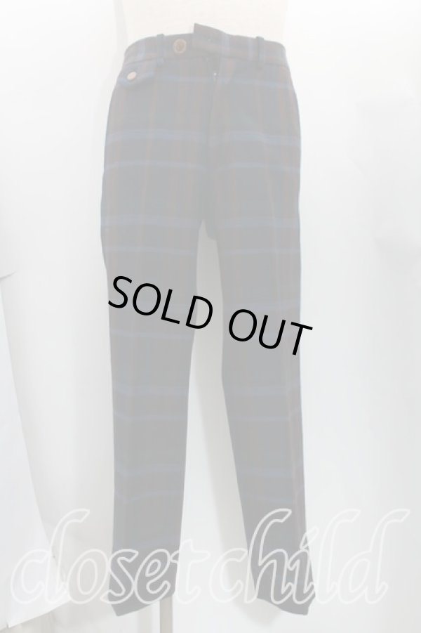 画像3: ヴィヴィアンウエストウッド MAN 中古 / タータンチェックウールセットアップ JKT46(メンズM)/PNT44(メンズS) 紺×茶  H-25-06-22-029-su-IN-ZH (3)