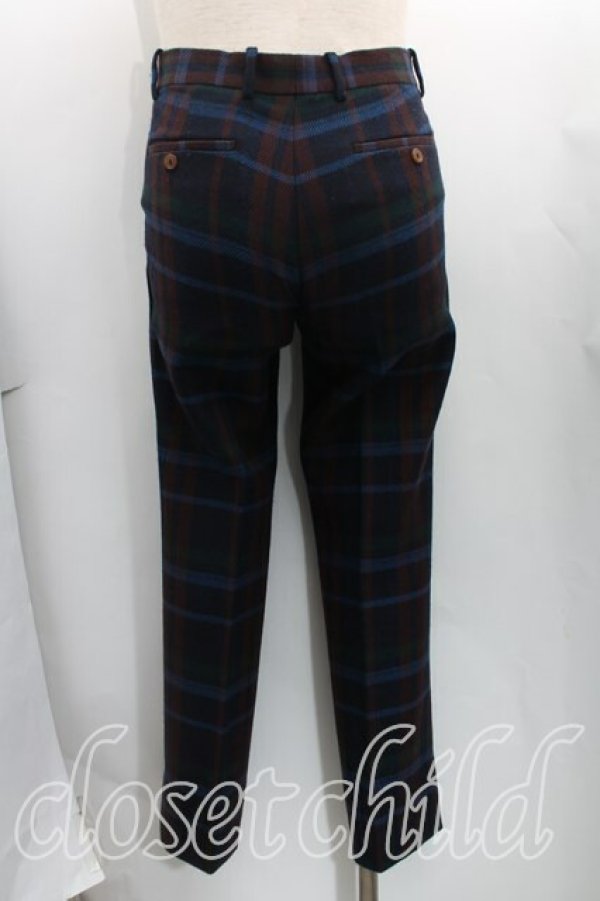 画像4: ヴィヴィアンウエストウッド MAN 中古 / タータンチェックウールセットアップ JKT46(メンズM)/PNT44(メンズS) 紺×茶  H-25-06-22-029-su-IN-ZH (4)