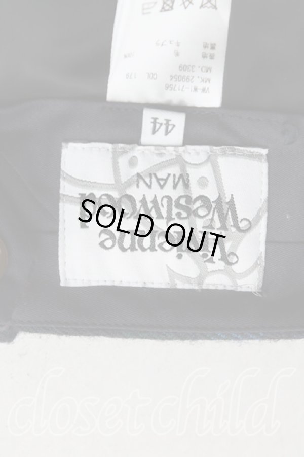 画像5: ヴィヴィアンウエストウッド MAN 中古 / タータンチェックウールセットアップ JKT46(メンズM)/PNT44(メンズS) 紺×茶  H-25-06-22-029-su-IN-ZH (5)