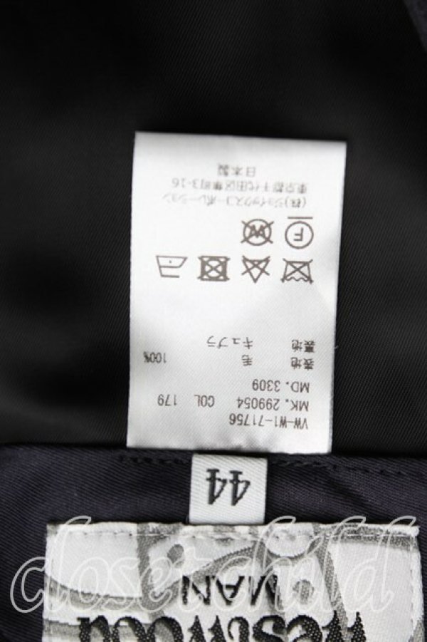画像6: ヴィヴィアンウエストウッド MAN 中古 / タータンチェックウールセットアップ JKT46(メンズM)/PNT44(メンズS) 紺×茶  H-25-06-22-029-su-IN-ZH (6)