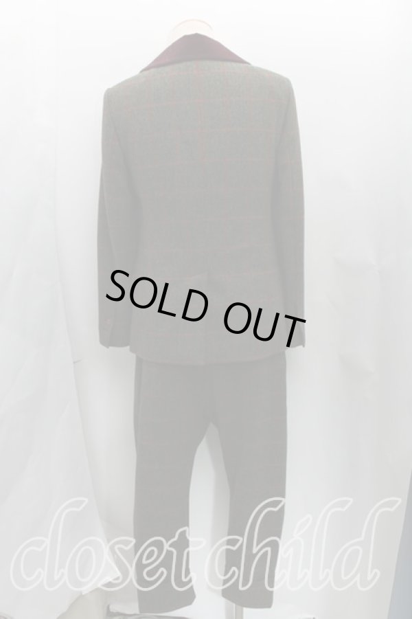 画像2: ヴィヴィアンウエストウッド MAN 中古 / 格子チェックツイードセットアップ JKT46(メンズM)/PNT44(メンズS) 緑  H-25-06-22-030-su-IN-ZH (2)