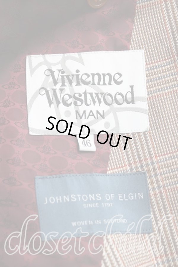 画像7: ヴィヴィアンウエストウッド MAN 中古 / グレンチェック3ピースセットアップ 46(メンズM) 茶  H-25-06-22-031-su-IN-ZH (7)