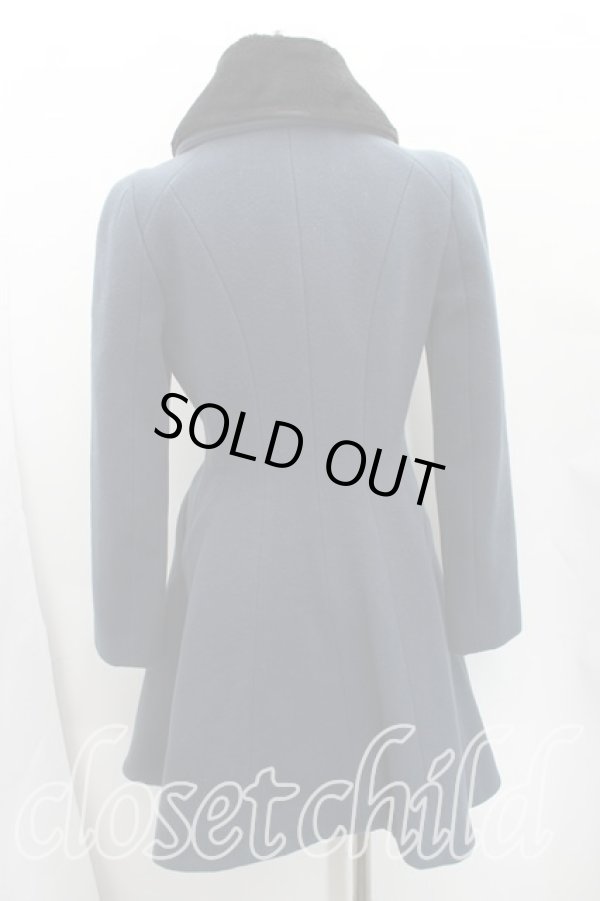 画像2: ヴィヴィアンウエストウッド 中古 / ファー付キダブルコート 2（9号） 青  H-25-06-22-004-co-OD-ZH (2)