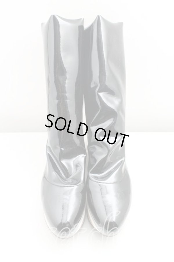 画像2: ヴィヴィアンウエストウッド 中古 / エナメルブーツ 38（24cm） 黒  H-25-06-22-048-sh-OD-ZH (2)