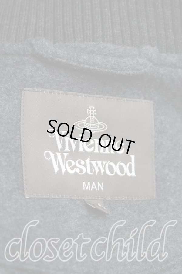 画像3: ヴィヴィアンウエストウッド MAN 中古 / パッチ バーシティジャケット 44(メンズS) 灰  H-25-06-22-001-jc-IN-ZH (3)