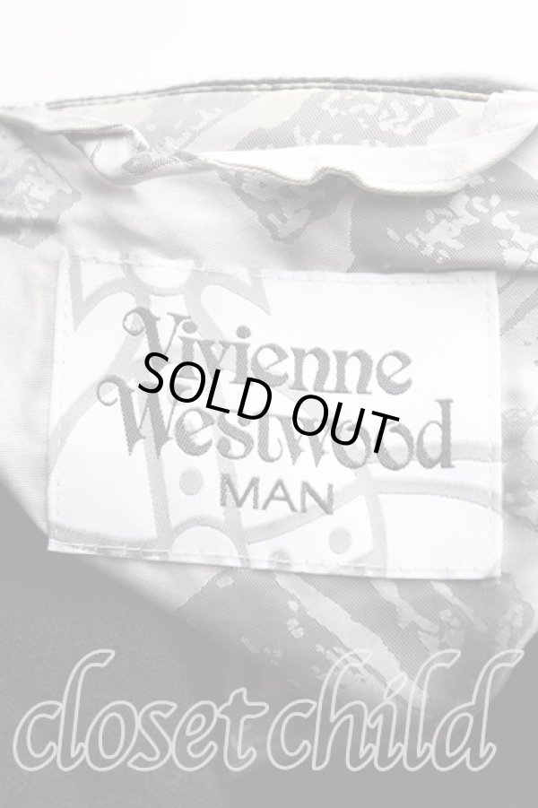 画像3: ヴィヴィアンウエストウッド MAN 中古 / ツイードケープコート FREE 黒  H-25-06-22-007-co-IN-ZH (3)