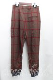 画像2: ヴィヴィアンウエストウッド MAN 中古 / 格子チェックウールパンツ 44(メンズS相当) 茶×赤  H-25-06-22-011-pa-IN-ZH (2)