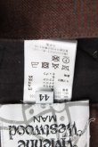 画像4: ヴィヴィアンウエストウッド MAN 中古 / 格子チェックウールパンツ 44(メンズS相当) 茶×赤  H-25-06-22-011-pa-IN-ZH (4)