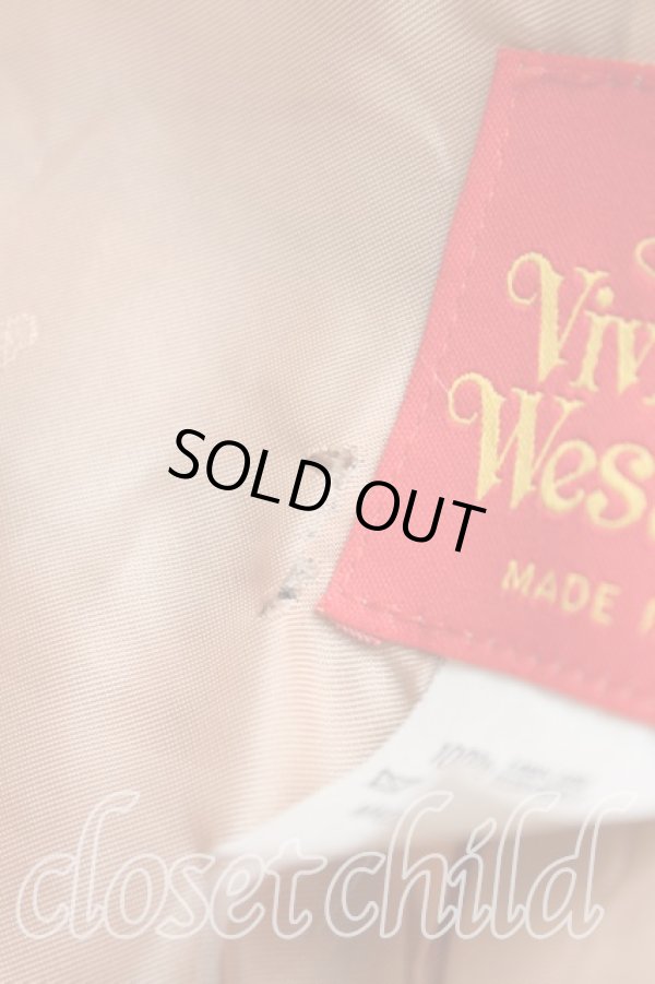 画像7: 【Vintageオークション】ヴィヴィアンウエストウッド 中古 / メトロポリタンチェックツイードウエストシェイプツイードジャケット 40(9号) 茶  H-25-06-28-018-jc-IN-ZH (7)