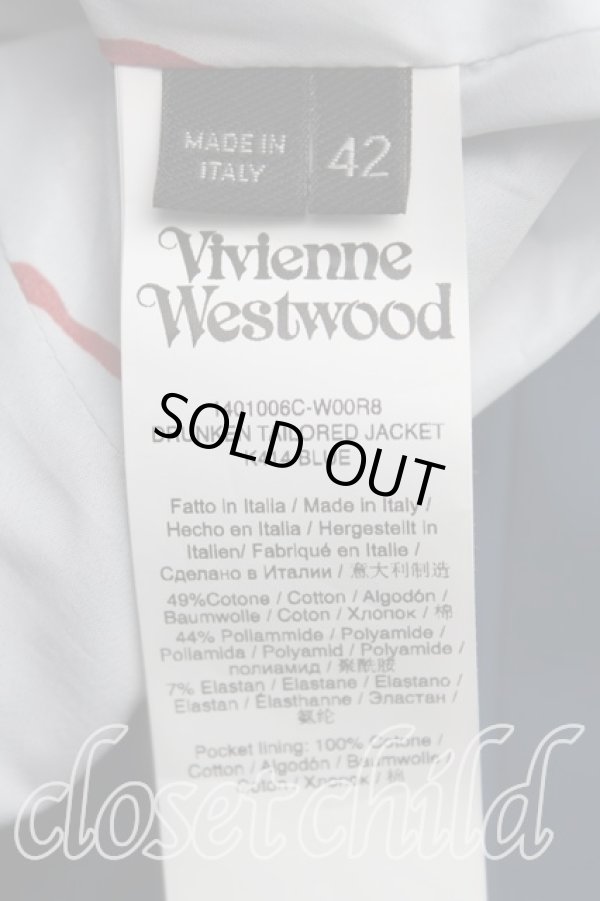 画像4: ヴィヴィアンウエストウッド 中古 / DRUNKEN TAILORED JACKET 42(11号) 青  H-25-06-29-033-jc-IN-ZH (4)