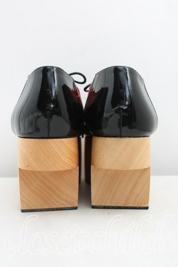 画像4: ヴィヴィアンウエストウッド 中古 / ロッキンホースギリー UK7(25.5〜26.0cm) 黒×タータン  H-25-06-29-012-sh-IN-ZH (4)