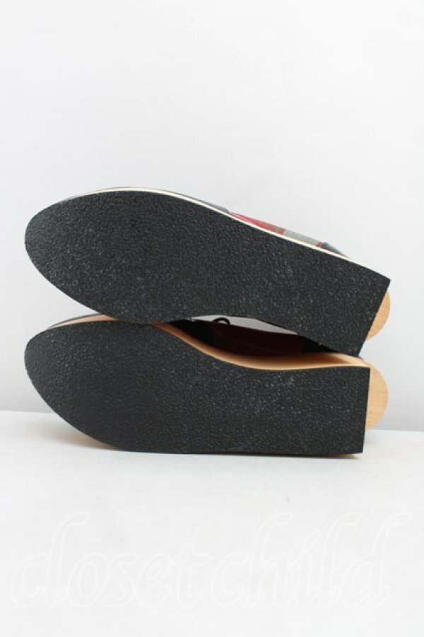 画像5: ヴィヴィアンウエストウッド 中古 / ロッキンホースギリー UK7(25.5〜26.0cm) 黒×タータン  H-25-06-29-012-sh-IN-ZH (5)