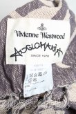 画像2: ANGLOMANIA 中古 / ロゴ刺繍大判ストール  ベージュｘ紺  H-25-06-29-014-gd-OD-ZH (2)