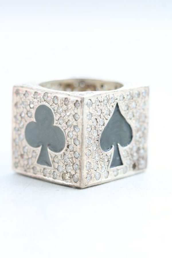 画像2: 【Vintage放出】ヴィヴィアンウエストウッド 中古 / ダイスリング XS シルバー  H-25-07-05-022-rg-OD-ZH (2)