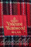 画像3: 【Vintage放出】ヴィヴィアンウエストウッド 中古 / タータンチェックAラインコート  赤  H-25-07-05-032-co-OD-ZH (3)