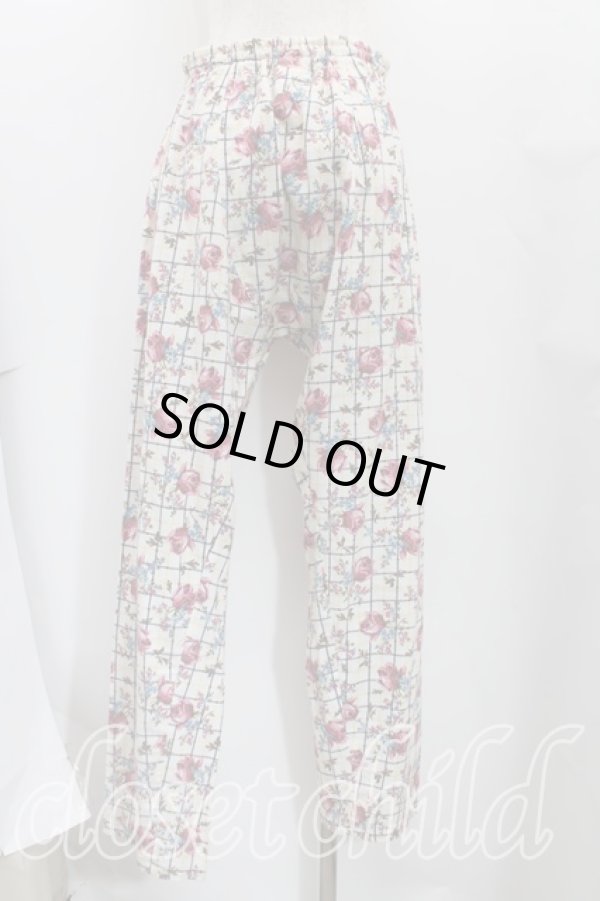 画像2: 【Vintage放出】ヴィヴィアンウエストウッド 中古 / クラシックローズパジャマパンツ L 生成  H-25-07-05-035-pa-OD-ZH (2)