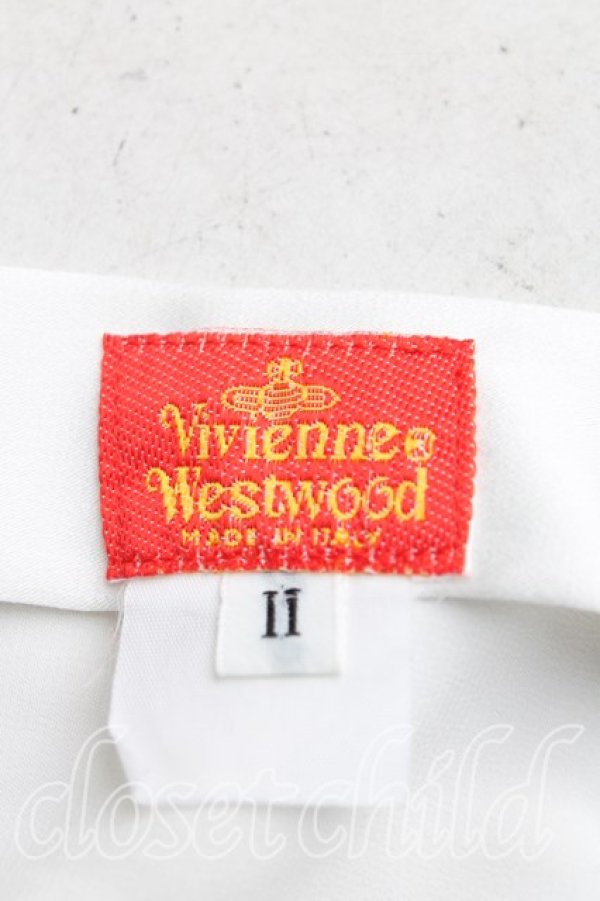 画像3: 【Vintage放出】ヴィヴィアンウエストウッド 中古 / カラーオーブ刺繍パジャマシャツ  白  H-25-07-05-037-bl-OD-ZH (3)