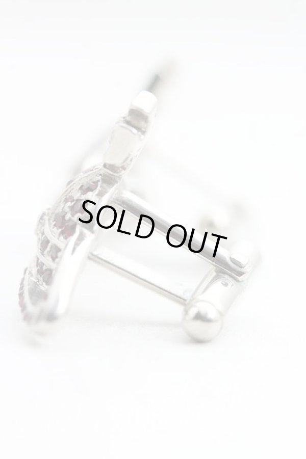 画像2: 【Vintage放出】ヴィヴィアンウエストウッド 中古 / バスレリーフカフス  シルバーｘ赤  H-25-07-05-004-ac-OD-ZH (2)