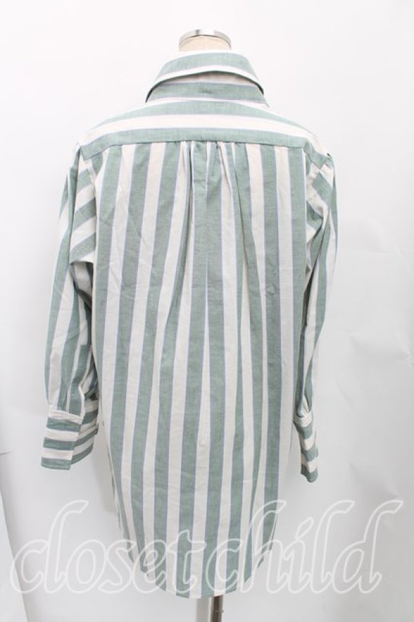 画像2: 【Vintage放出】World's end classics 中古 / パイレーツシャツ  白×緑  H-25-07-05-038-bl-OD-ZH (2)