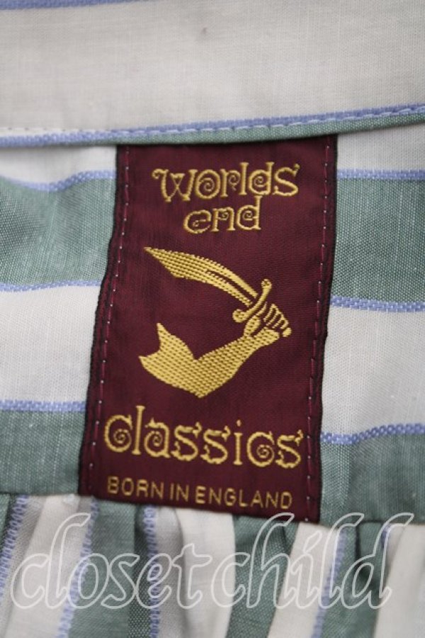 画像3: 【Vintage放出】World's end classics 中古 / パイレーツシャツ  白×緑  H-25-07-05-038-bl-OD-ZH (3)
