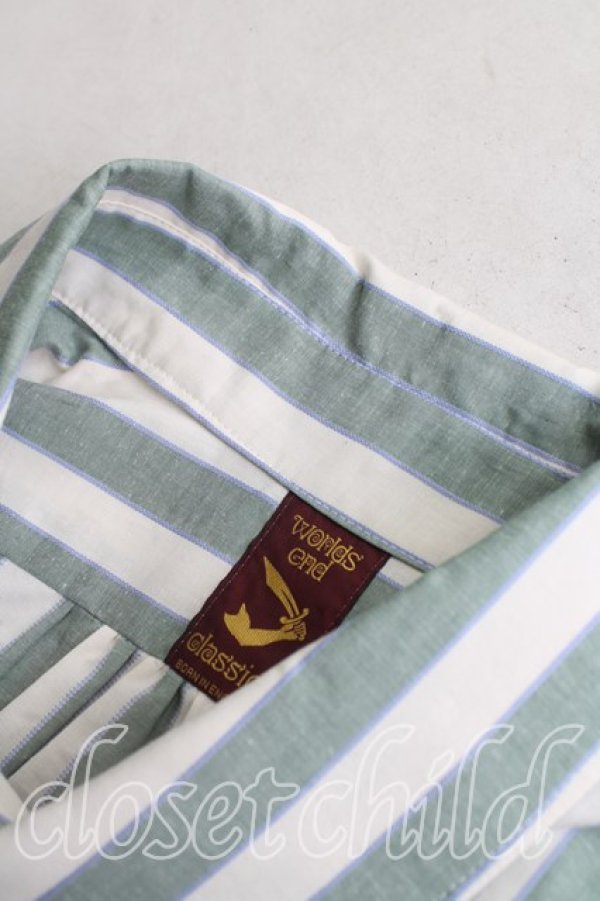 画像4: 【Vintage放出】World's end classics 中古 / パイレーツシャツ  白×緑  H-25-07-05-038-bl-OD-ZH (4)