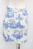 画像2: 【Vintage放出】ヴィヴィアンウエストウッド 中古 / トワレ柄スカート UK12 生成ｘ青  H-25-07-05-041-sk-OD-ZH (2)