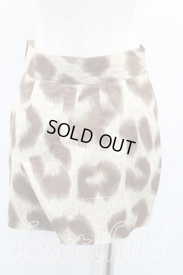 画像2: 【Vintage放出】ヴィヴィアンウエストウッド 中古 / レオパード柄クラッチスカート 42 カーキ  H-25-07-05-042-sk-OD-ZH (2)