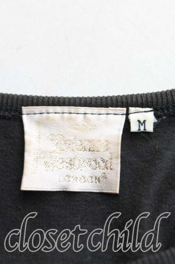画像3: 【Vintage放出】ヴィヴィアンウエストウッド 中古 / チューダーローズptTシャツ M 黒  H-25-07-05-046-ts-OD-ZH (3)
