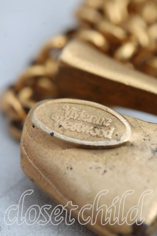 画像3: 【Vintage放出】ヴィヴィアンウエストウッド 中古 / エレベーテッドチャームネックレス  ゴールド  H-25-07-05-012-nl-OD-ZH (3)